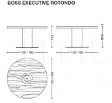 Стол обеденный BOSS EXECUTIVE ROTONDO Riva 1920