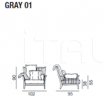 Кресло Gray 01 Gervasoni