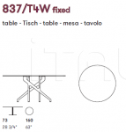 Стол обеденный Torso 837/T4W Potocco
