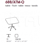 Барный стол Agra 688/ATM-Q Potocco