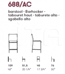 Барный стул Agra 688/AC Potocco