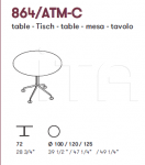 Барный стол Aria 864/ATM-C Potocco