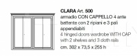 Шкаф гардеробный Clara 500 CorteZari