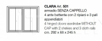 Шкаф гардеробный Clara 501 CorteZari
