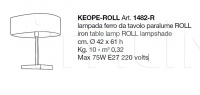 Настольный светильник Keope-Roll 1482-R CorteZari