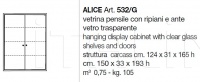 Навесной шкаф-витрина Alice 532/G CorteZari
