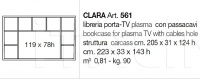 Книжный шкаф под TV Clara 561 CorteZari