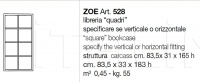 Навесной книжный шкаф Zoe 528 CorteZari