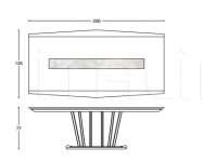 Стол обеденный CAPITAL TABLE-250 Vismara Design