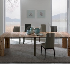 Итальянские Консоли - Стол-консоль трансформер GLASS Итальянские Консоли - Стол-консоль трансформер GLASS фабрика Ozzio