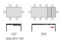 Раздвижной стол Galaxy-140 Domitalia