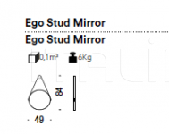 Настенное зеркало Ego Stud Mirror Diesel by Moroso
