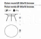 Стол обеденный Pylon Diesel by Moroso