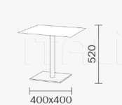 Барный стол Inox 4402_H500 Pedrali