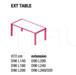 Раздвижной стол EXT TABLE Mdf Italia