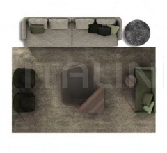 Итальянские Диваны - Модульный диван Sloane Итальянские Диваны - Модульный диван Sloane фабрика Molteni & C