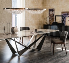 Стол обеденный Skorpio Keramik Стол обеденный Skorpio Keramik фабрика Cattelan Italia