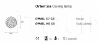 Потолочный светильник Orten’zia M57L Terzani