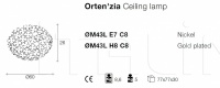 Потолочный светильник Orten’zia M42L Terzani