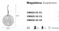 Подвесной светильник Magdalena M61S/M62S Terzani
