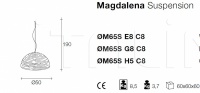 Подвесной светильник Magdalena M65S/M66S Terzani