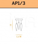Настенный светильник Abstract AP1/3 Euroluce Lampadari