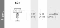 Настольный светильник Impero LG1L/LP1L Euroluce Lampadari