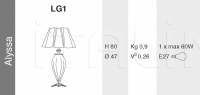 Настольный светильник Alyssa LG1 Euroluce Lampadari