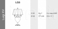 Настольный светильник LuigiI XV/LG5L Euroluce Lampadari
