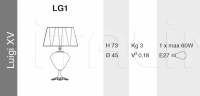 Настольный светильник Luigi XV LG1L/LP1L Euroluce Lampadari