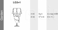 Настольный светильник Garden 266 LG3+1L Euroluce Lampadari