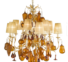 Люстра MURANO FRUIT 1325.12 FG T CP AMBRA Люстра MURANO FRUIT 1325.12 FG T CP AMBRA фабрика Tredici Design