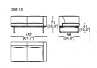 Модульный диван 206 8 CUBE Cassina