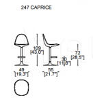 Барный стул 245/247 CAPRICE STOOLS Cassina