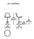 Барный стул 245/247 CAPRICE STOOLS Cassina