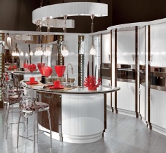 Итальянские Кухни с барной стойкой - Кухня Diamond Evo Итальянские Кухни с барной стойкой - Кухня Diamond Evo фабрика Brummel Cucine