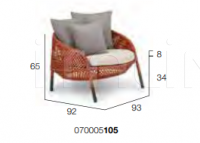 Кресло Ahnda Lounge chair Dedon
