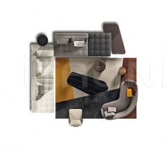 Итальянские Гостиная - Модульный диван Lawrence фабрика Minotti