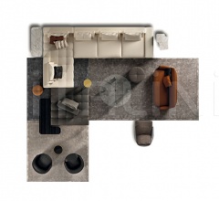 Итальянские Гостиная - Модульный диван Lawrence фабрика Minotti