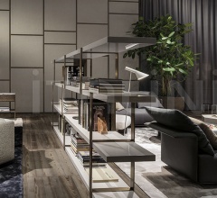 Итальянские Гостиная - Книжный стеллаж Dalton Bronze Итальянские Гостиная - Книжный стеллаж Dalton Bronze фабрика Minotti