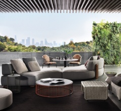 Итальянские Уличная мебель - Модульный диван Florida Итальянские Уличная мебель - Модульный диван Florida фабрика Minotti