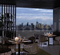 Итальянские Уличные стулья - Стул Aston Cord Lounge Outdoor Chair фабрика Minotti