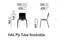 Стул HAL Ply Tube Stackable Vitra