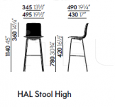 Барный стул HAL Stool High Vitra