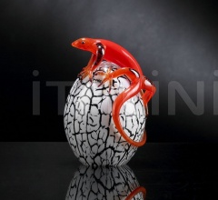 Итальянские Интерьерные декорации - Интерьерная миниатюра Small egg with gecko Итальянские Интерьерные декорации - Интерьерная миниатюра Small egg with gecko фабрика VGnewtrend