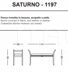 Скамья Saturno 1197 L56 TB15 Tonin Casa
