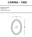 Настенное зеркало Carina 1508 S19 Tonin Casa