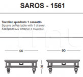 Журнальный столик Saros 1561 L5510 Tonin Casa