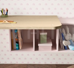 Итальянские Письменные столы - Письменный стол Desk with Luce wall unit Итальянские Письменные столы - Письменный стол Desk with Luce wall unit фабрика Nidi