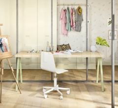 Итальянские Письменные столы - Письменный стол Desk with Ask legs Итальянские Письменные столы - Письменный стол Desk with Ask legs фабрика Nidi